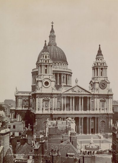 Ansichtkaart van de westelijke voorzijde van St. Paul